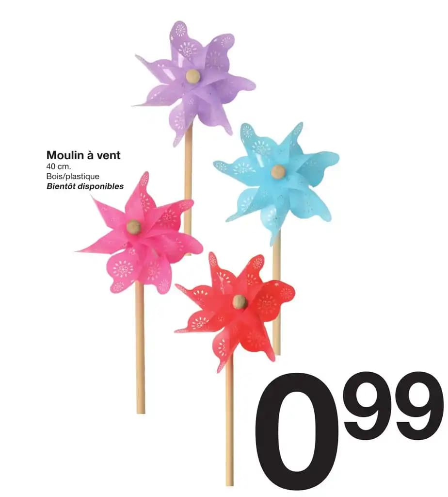 Moulin à vent Bois/plastique Bientôt disponibles