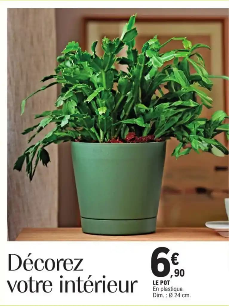 LE POT En plastique. Dim. : Ø 24 cm.