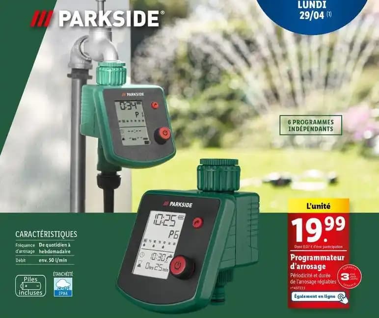Parkside - programmateur d'arrosage