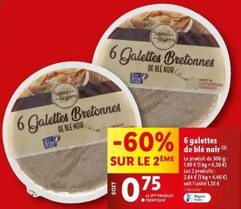 Saveurs de nos regions - 6 galettes de blé noir