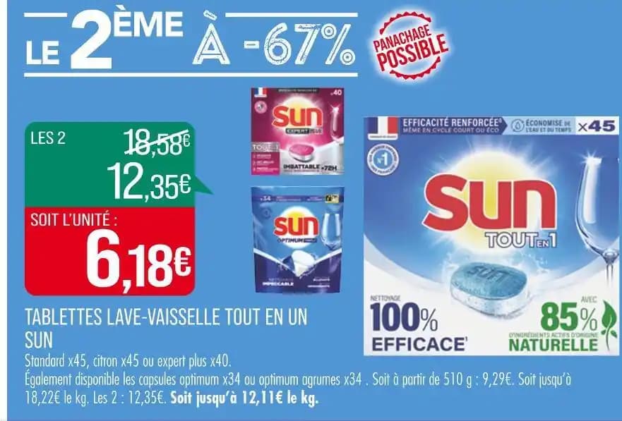 SUN TABLETTES LAVE-VAISSELLE TOUT EN UN