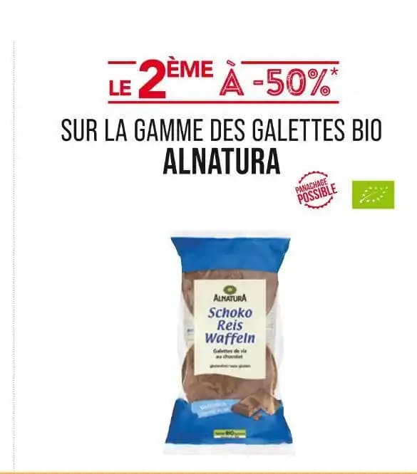 ALNATURA LE 2ÈME À -50% SUR LA GAMME DES GALETTES BIO ALNATURA