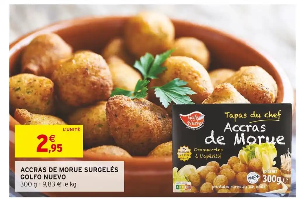 GOLFO NUEVO ACCRAS DE MORUE SURGELÉS