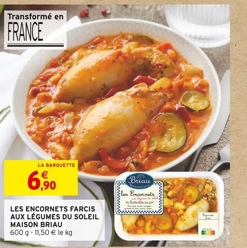 MAISON BRIAU LES ENCORNETS FARCIS AUX LÉGUMES DU SOLEIL