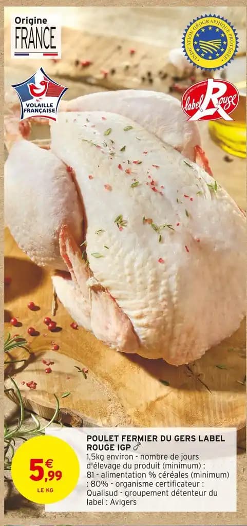 GERS POULET FERMIER LABEL ROUGE IGP