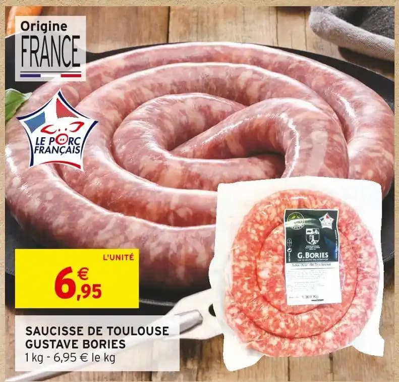 GUSTAVE BORIES SAUCISSE DE TOULOUSE