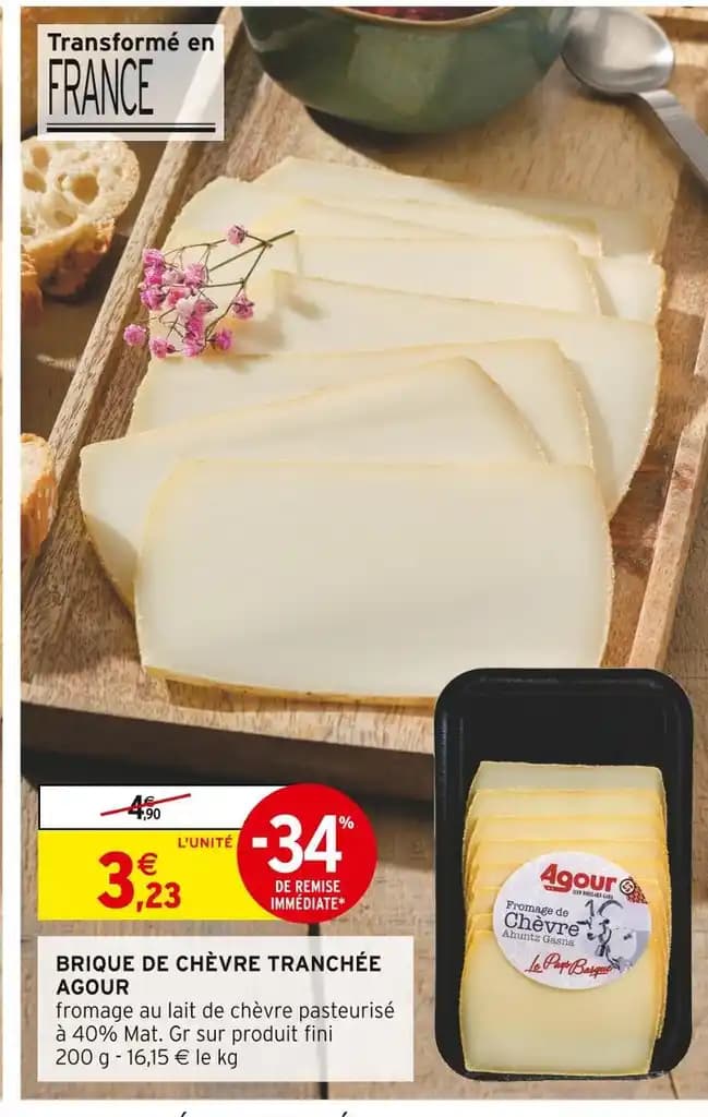 AGOUR BRIQUE DE CHÈVRE TRANCHÉE