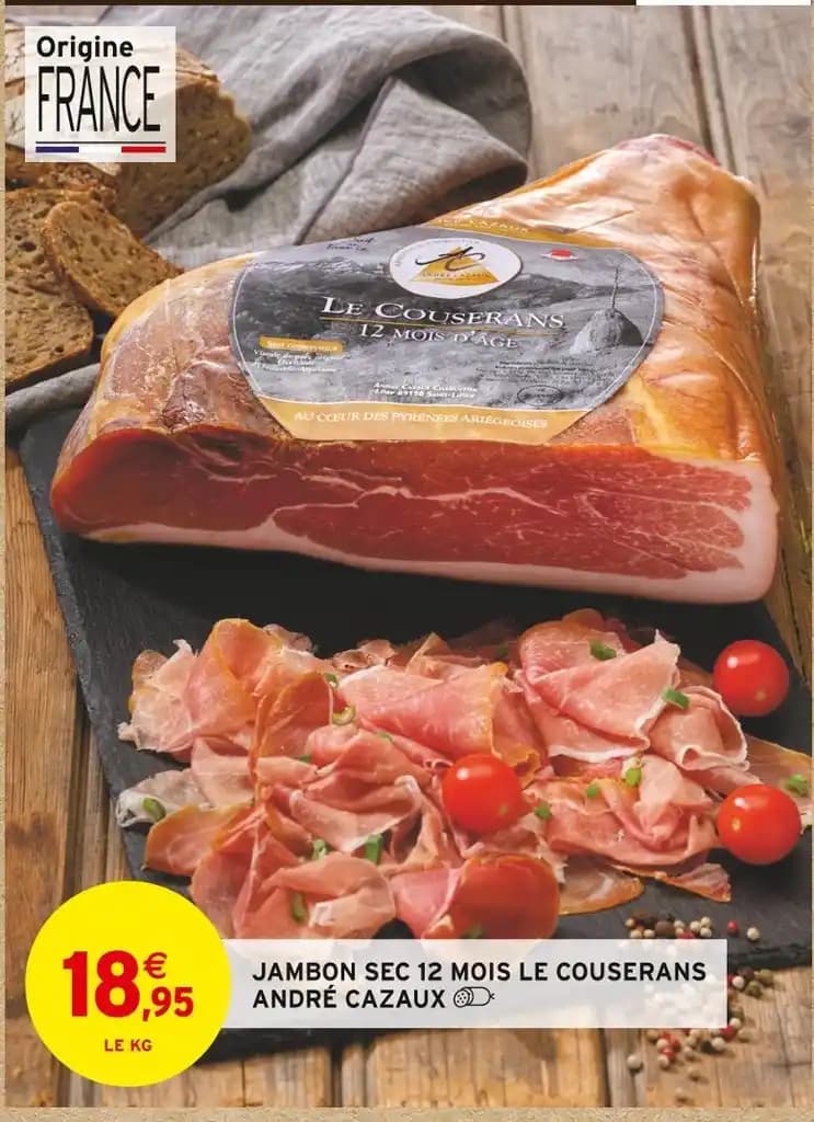 ANDRÉ CAZAUX JAMBON SEC 12 MOIS LE COUSERANS