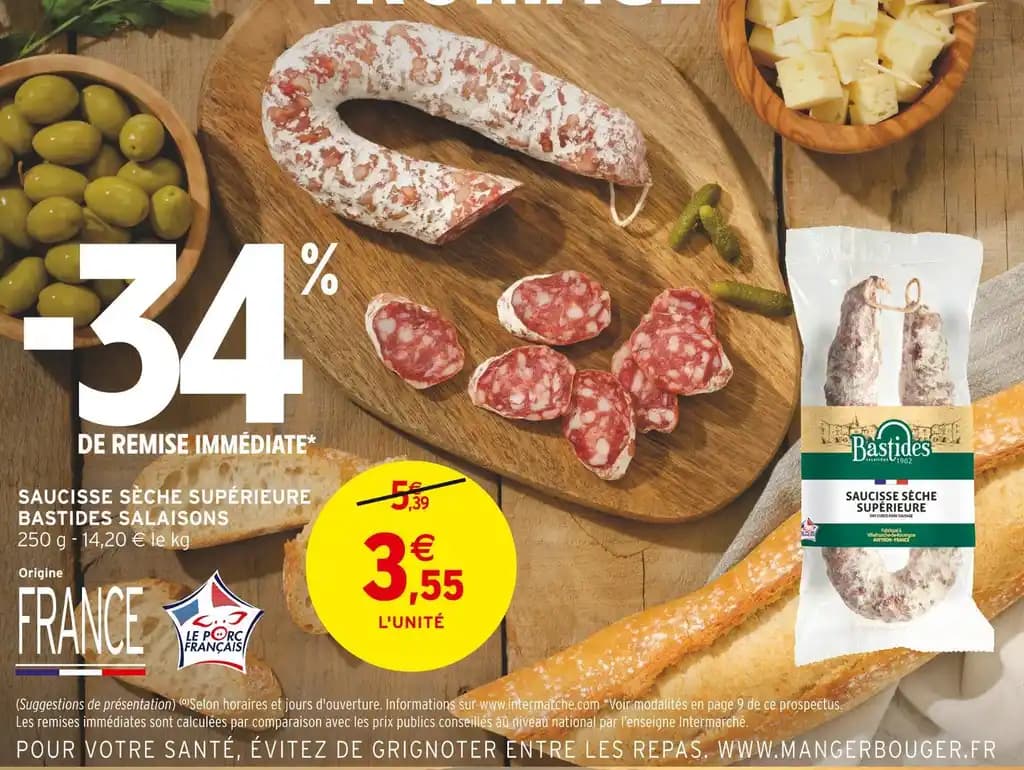 BASTIDES SALAISONS SAUCISSE SÈCHE SUPÉRIEURE