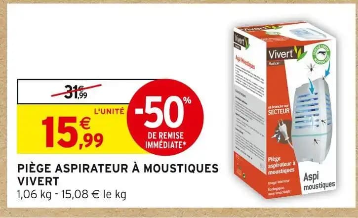 VIVERT PIÈGE ASPIRATEUR À MOUSTIQUES