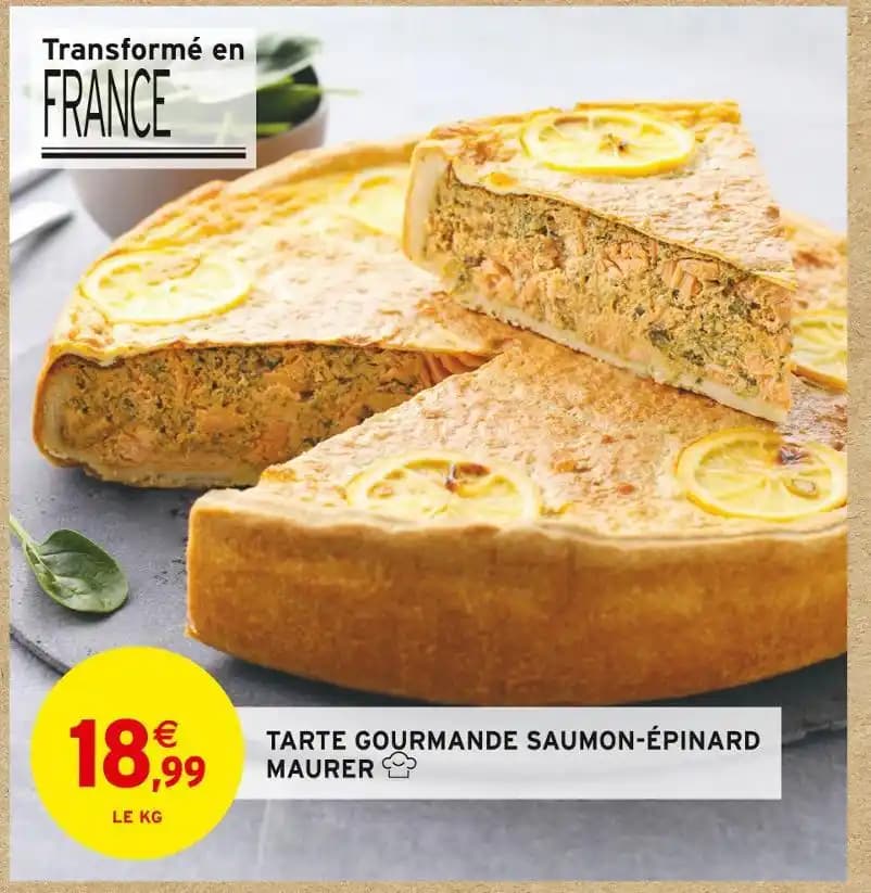 MAURER TARTE GOURMANDE SAUMON-ÉPINARD