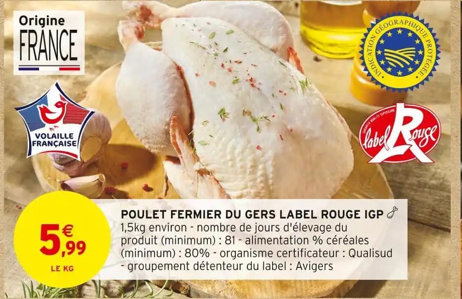 GERS POULET FERMIER DU GERS LABEL ROUGE IGP