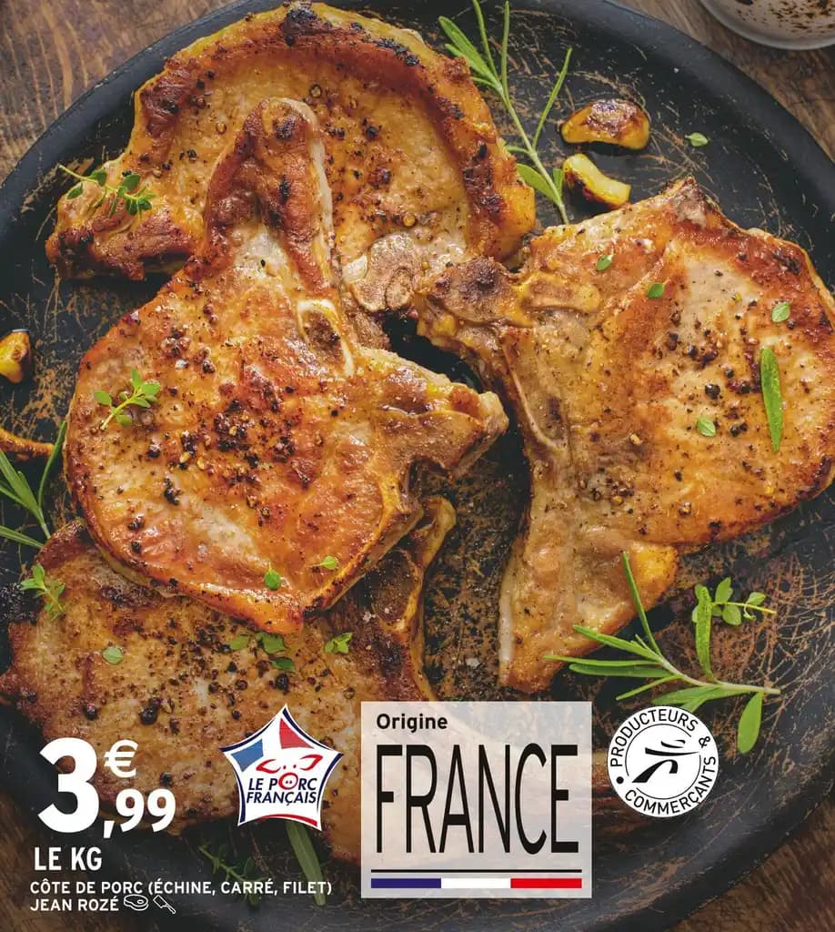 JEAN ROZÉ CÔTE DE PORC (ÉCHINE, CARRÉ, FILET)