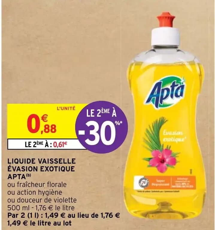 LIQUIDE VAISSELLE ÉVASION EXOTIQUE APTA (b)