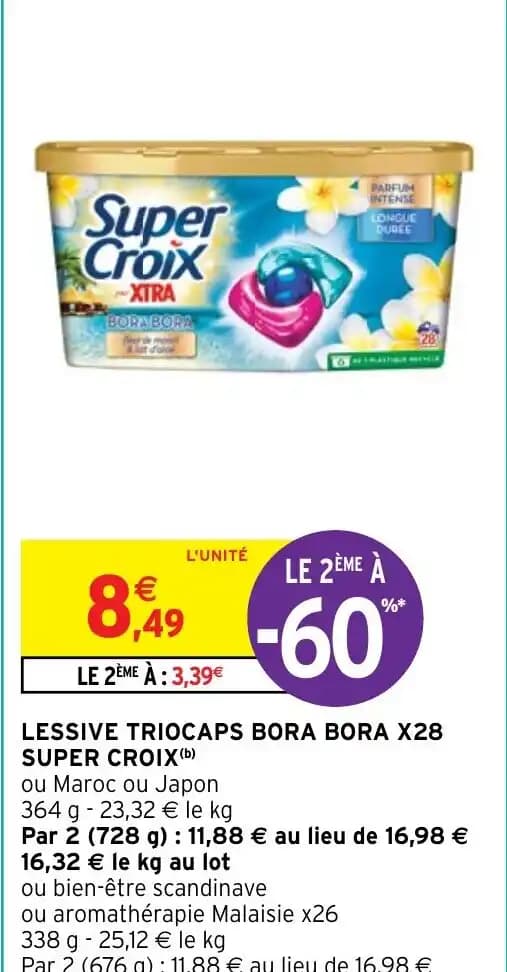 LESSIVE TRIOCAPS BORA BORA X28 SUPER CROIX (b)