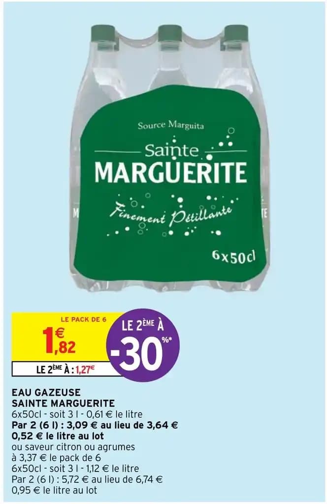 EAU GAZEUSE SAINTE MARGUERITE