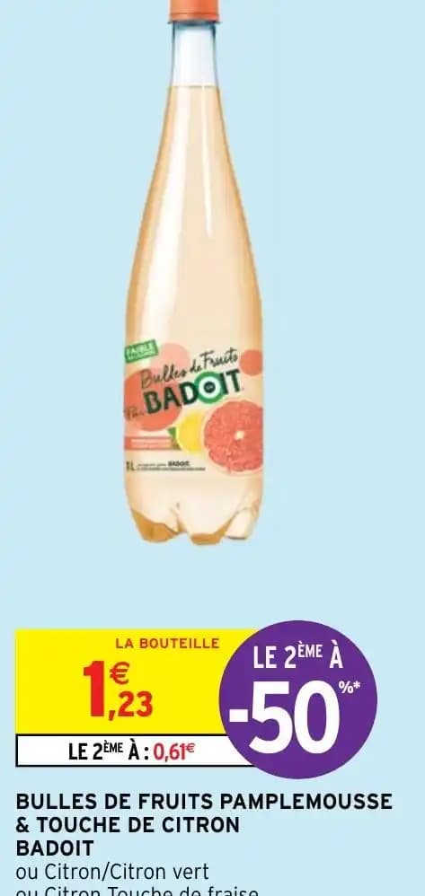 BULLES DE FRUITS PAMPLEMOUSSE & TOUCHE DE CITRON BADOIT