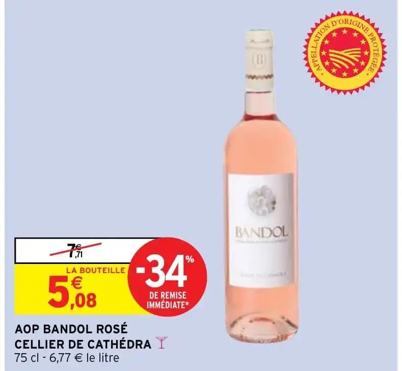 AOP BANDOL ROSÉ CELLIER DE CATHÉDRA Y