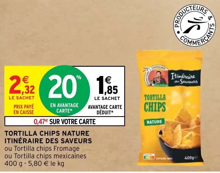 TORTILLA CHIPS NATURE ITINÉRAIRE DES SAVEURS