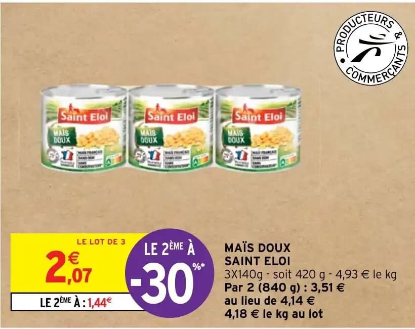 MAÏS DOUX SAINT ELOI