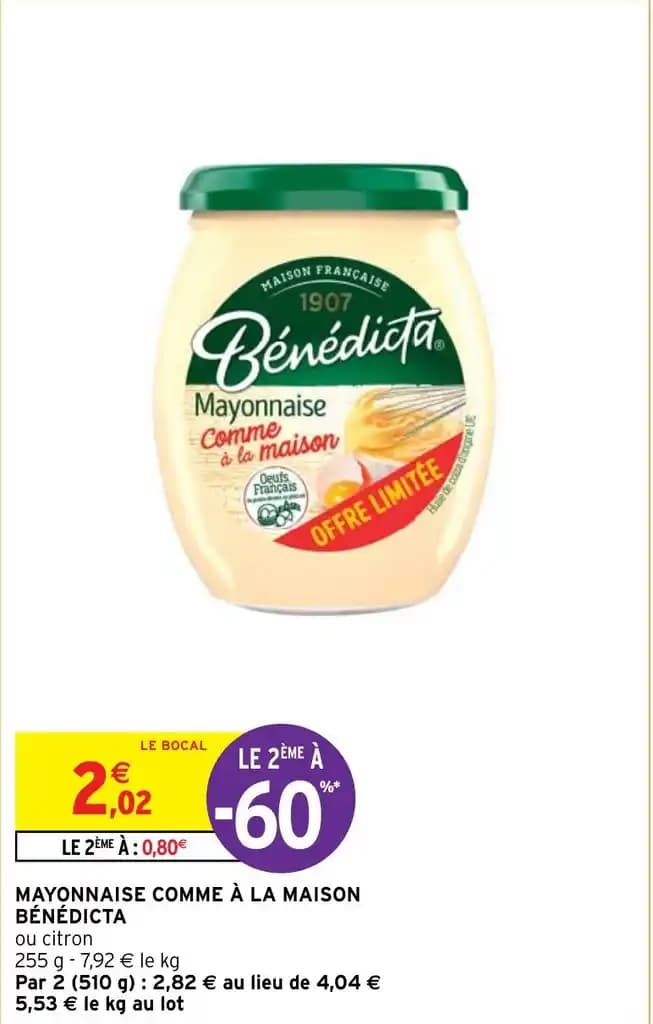 MAYONNAISE COMME À LA MAISON BÉNÉDICTA