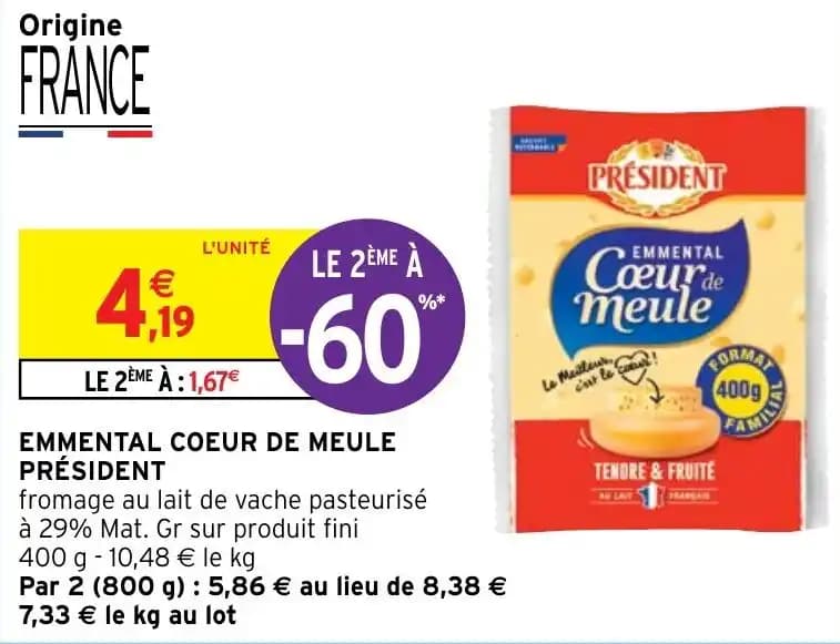 EMMENTAL COEUR DE MEULE PRÉSIDENT
