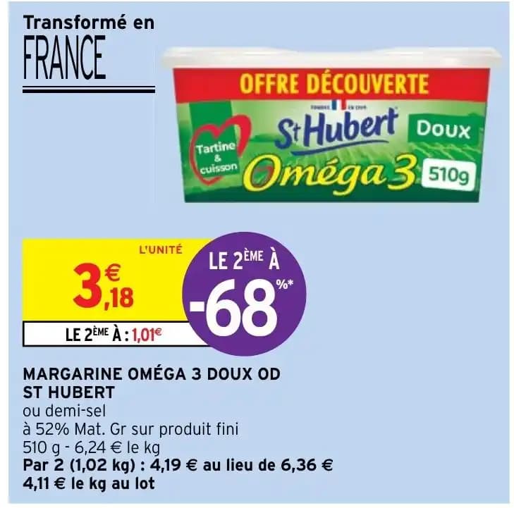 MARGARINE OMÉGA 3 DOUX OD ST HUBERT