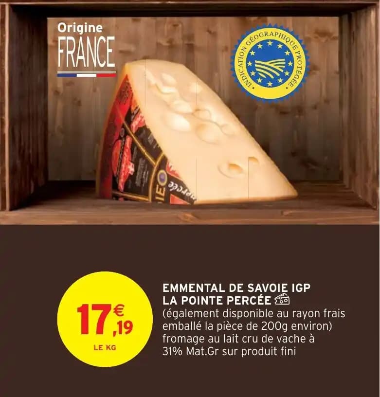 EMMENTAL DE SAVOIE IGP LA POINTE PERCÉE