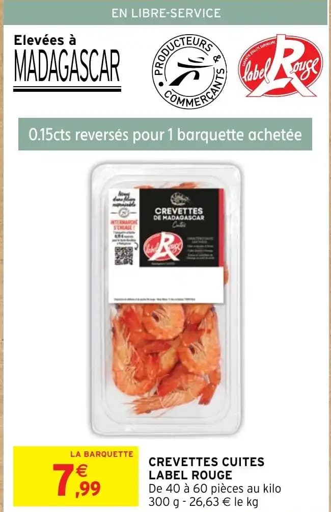 CREVETTES CUITES LABEL ROUGE