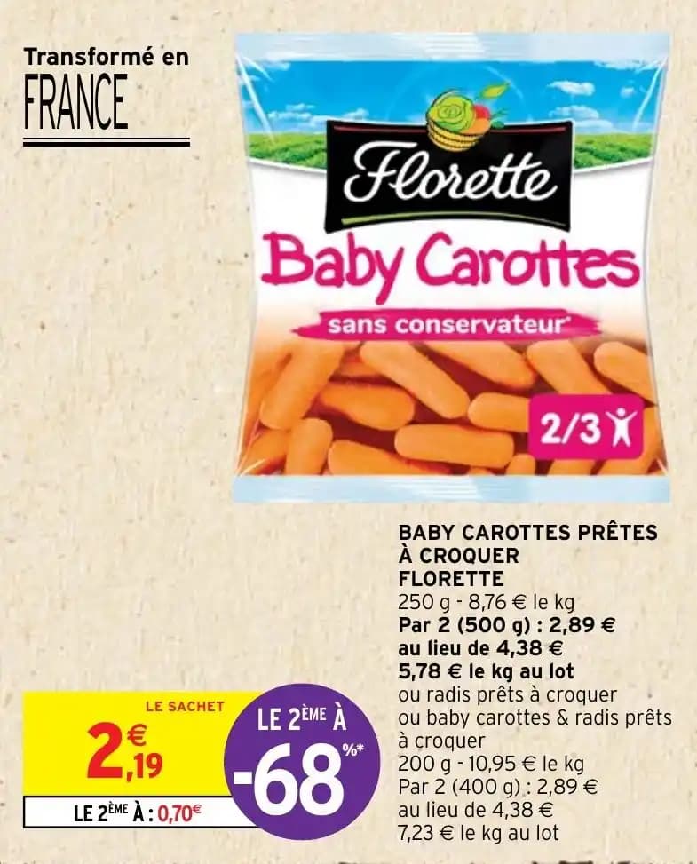 BABY CAROTTES PRÊTES À CROQUER FLORETTE