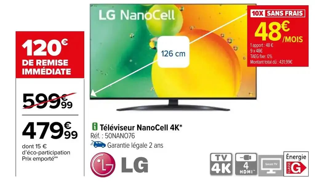 i Téléviseur NanoCell 4K*