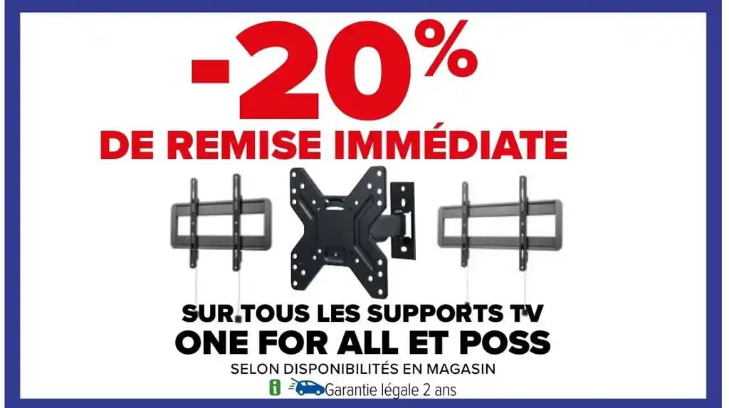 SUR TOUS LES SUPPORTS TV ONE FOR ALL ET POSS