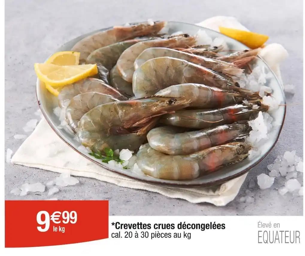 Promotion Exclusives de Crevettes crues : Découvrez l'Offre incontournable