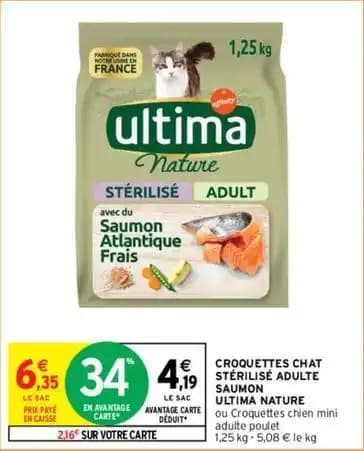 Ultima - croquettes chat stérilisé adulte saumon nature