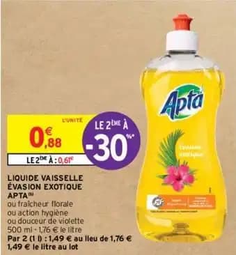Apta - liquide vaisselle évasion exotique