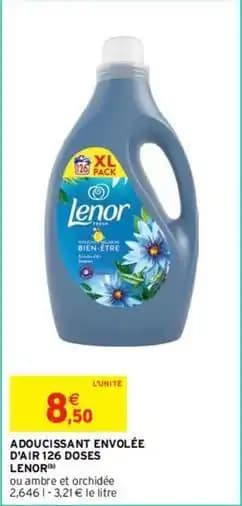 Lenor - adoucissant envolée d'air 126 doses