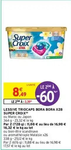 Super croix - lessive triocaps bora bora