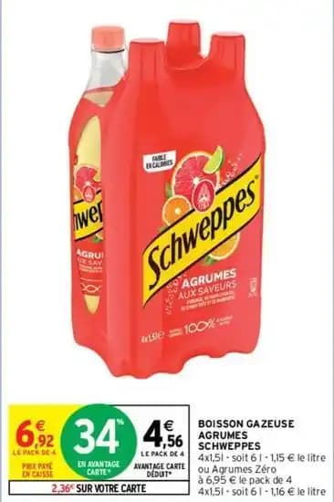 Schweppes - boisson gazeuse agrumes