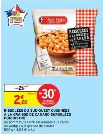 Pom'potes - rissolées du sud-ouest cuisinées à la graisse de canard surgelées