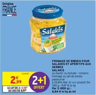 Salakis - fromage de brebis pour salades et apéritifs aux herbes
