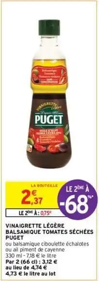 Puget - vinaigrette légère balsamique tomates séchées