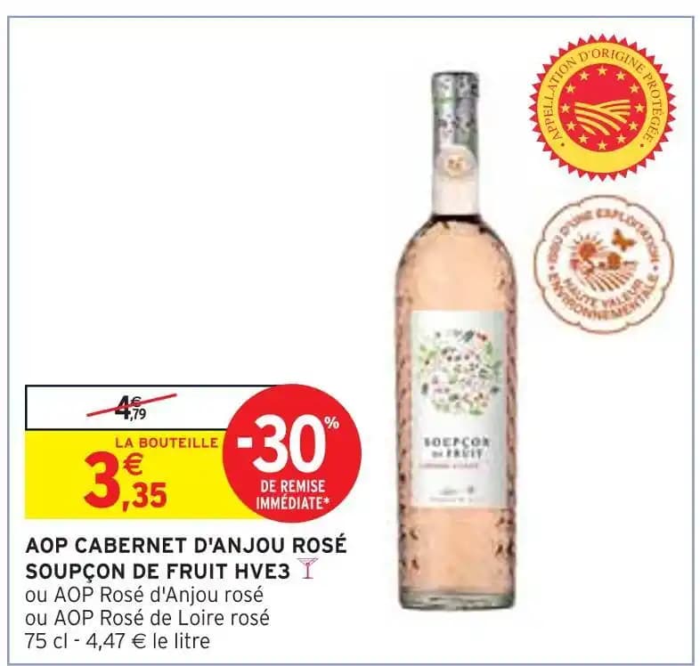 AOP CABERNET D'ANJOU ROSÉ SOUPÇON DE FRUIT HVE3