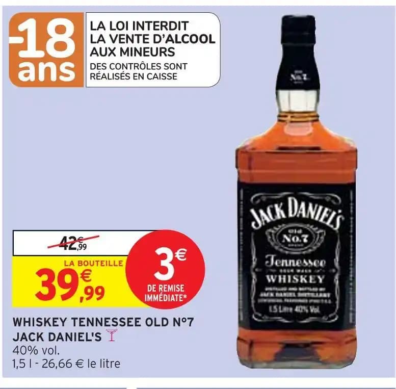JACK DANIEL'S WHISKEY TENNESSEE OLD N°7