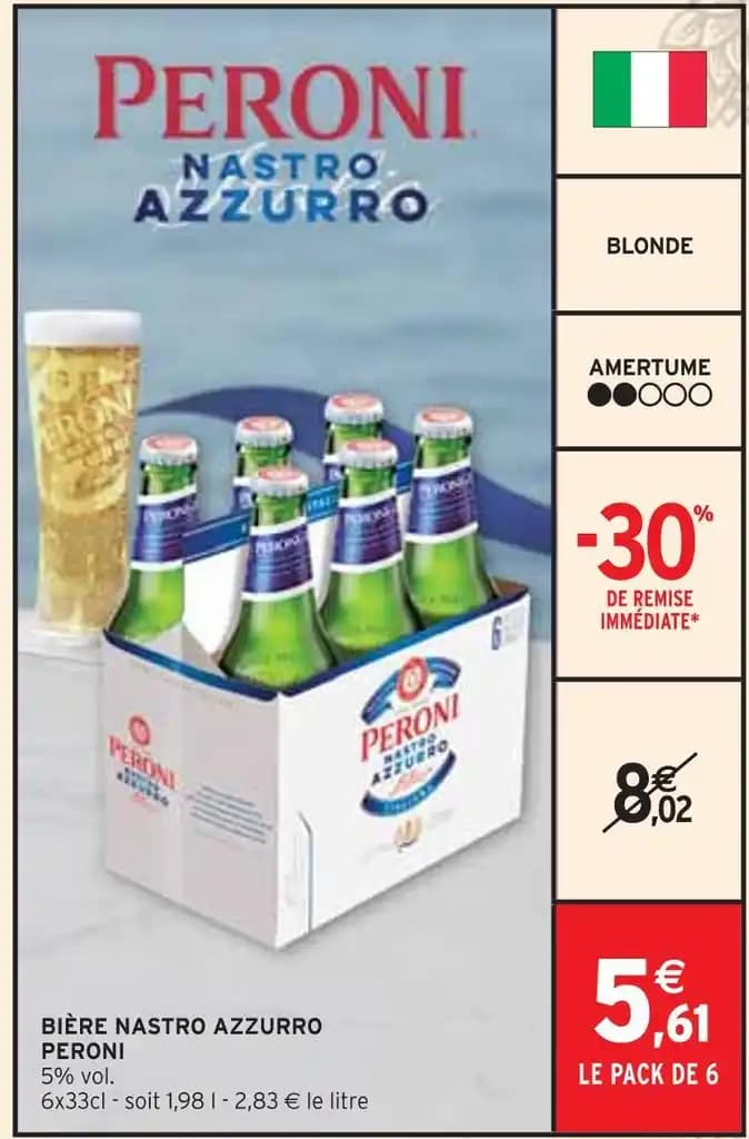 PERONI BIÈRE NASTRO AZZURRO