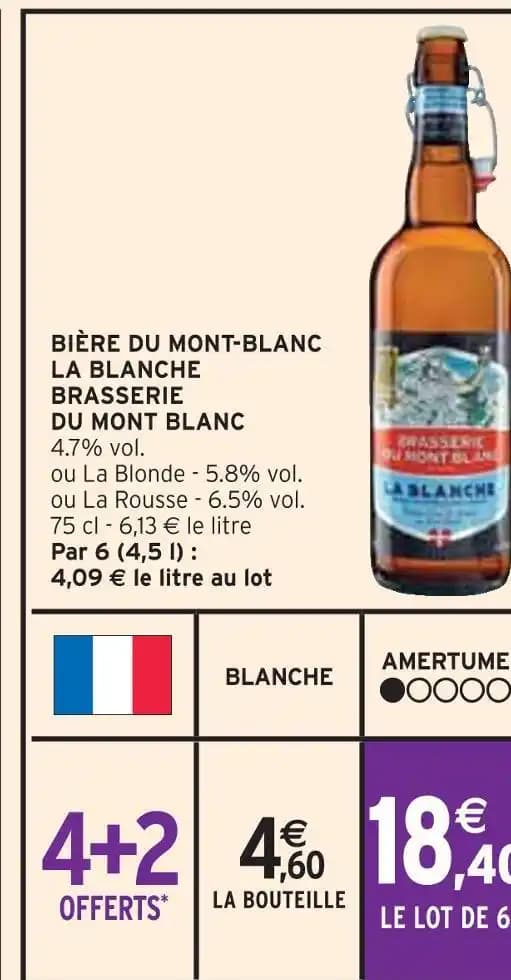 BRASSERIE DU MONT BLANC BIÈRE DU MONT-BLANC LA BLANCHE