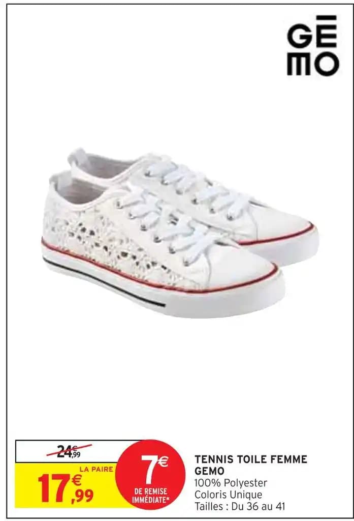 GEMO TENNIS TOILE FEMME