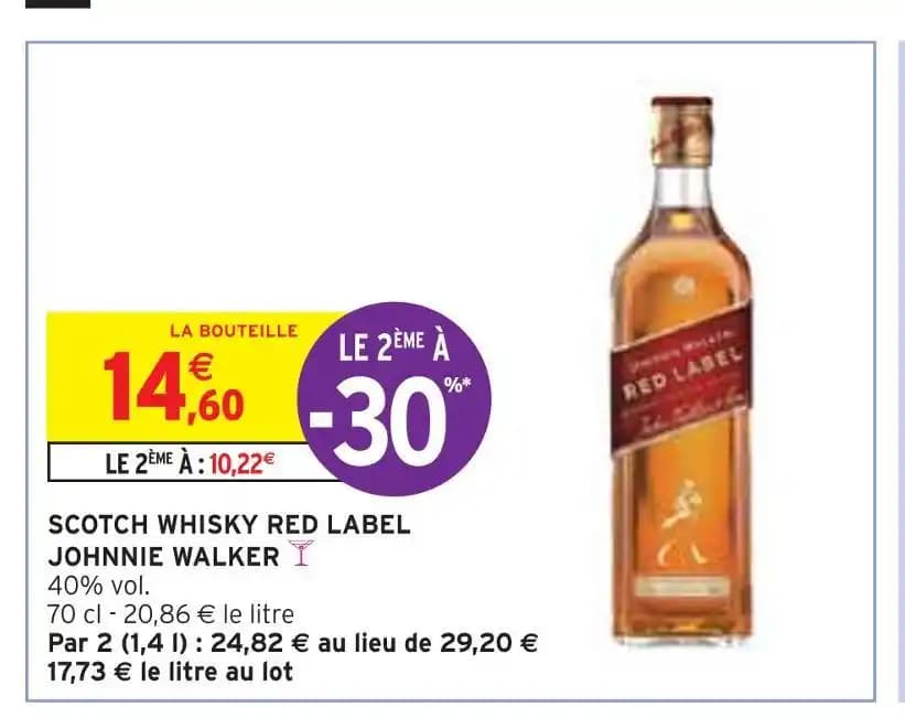 JOHNNIE WALKER SCOTCH WHISKY RED LABEL