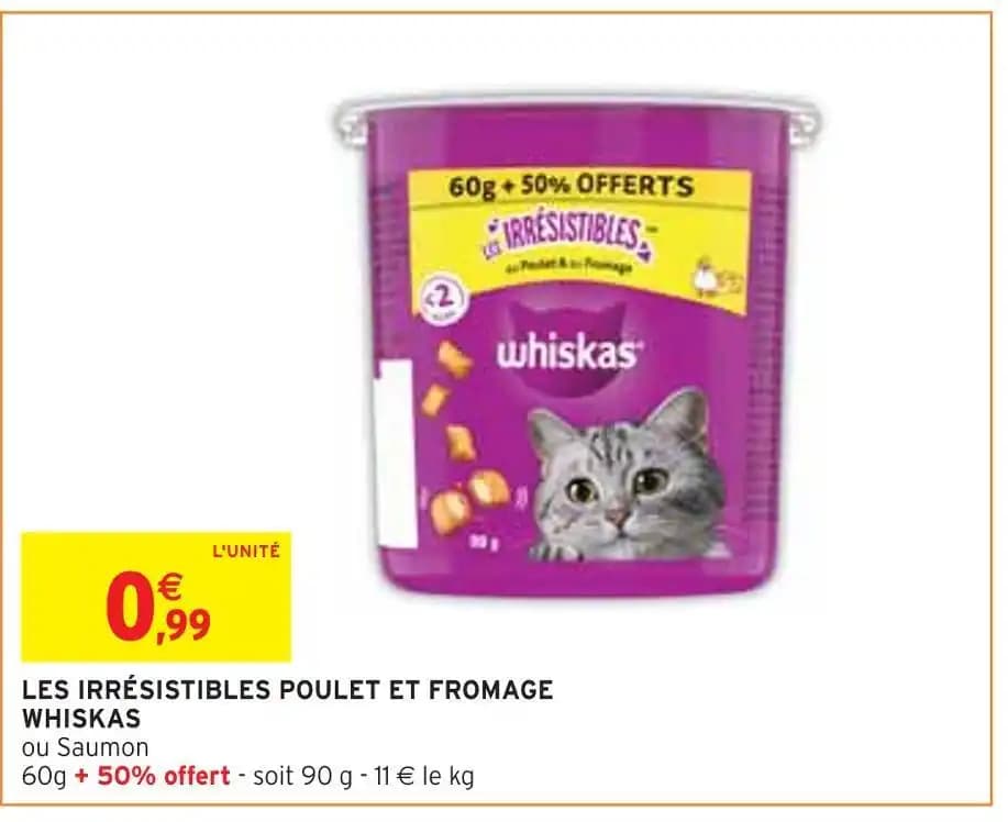Promotion Exclusives de Whiskas les irrésistibles : Découvrez l'Offre incontournable