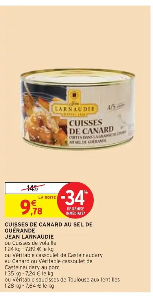 JEAN LARNAUDIE CUISSES DE CANARD AU SEL DE GUÉRANDE