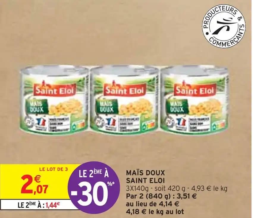 SAINT ELOI MAÏS DOUX